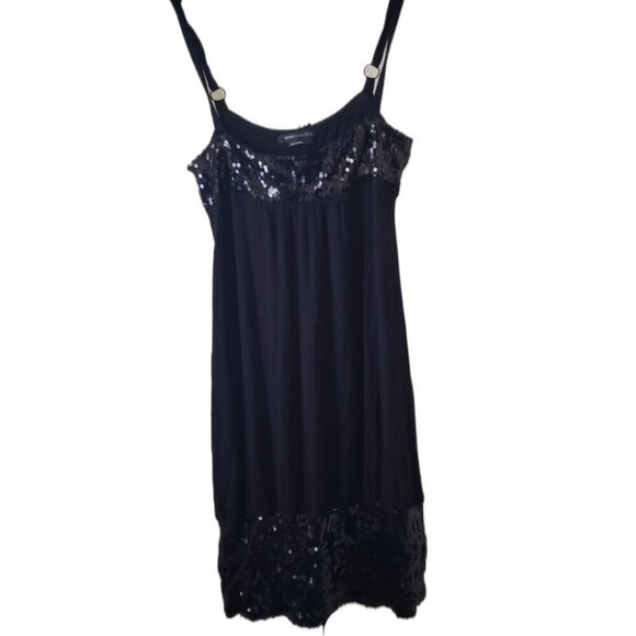 BCBGMaxAzria Dresses & Skirts - BCBGMaxAzria Black Sequin Slip Dress